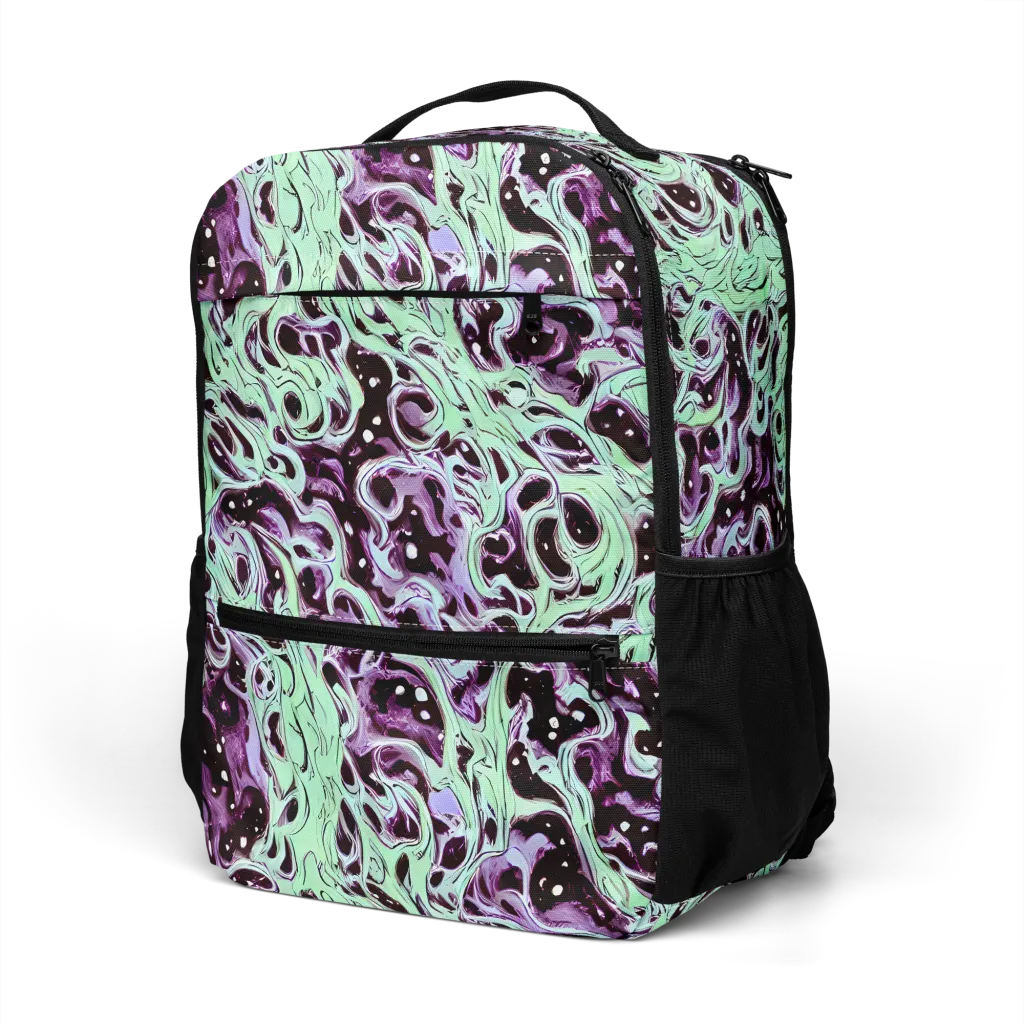 Lavender Lava on Utility Backpack — Left Front