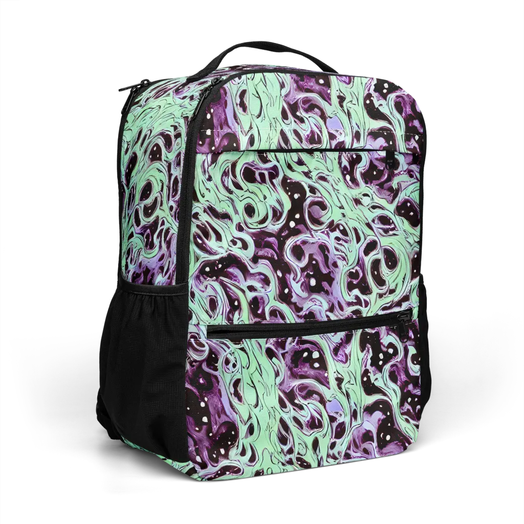 Lavender Lava on Utility Backpack — Right Front
