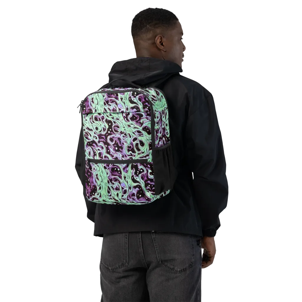 Lavender Lava on Utility Backpack — Back