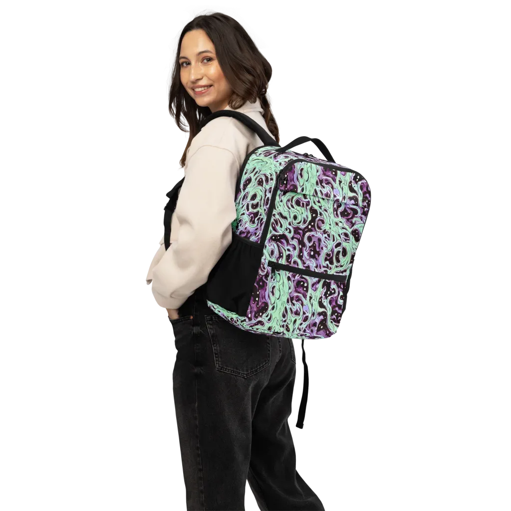 Lavender Lava on Utility Backpack — Back