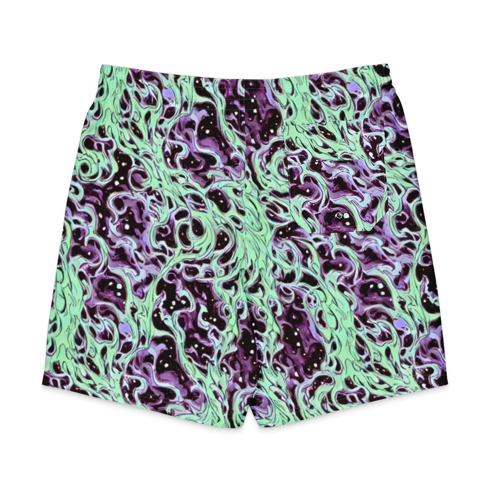 Lavender Lava on Men's Board Shorts — Back