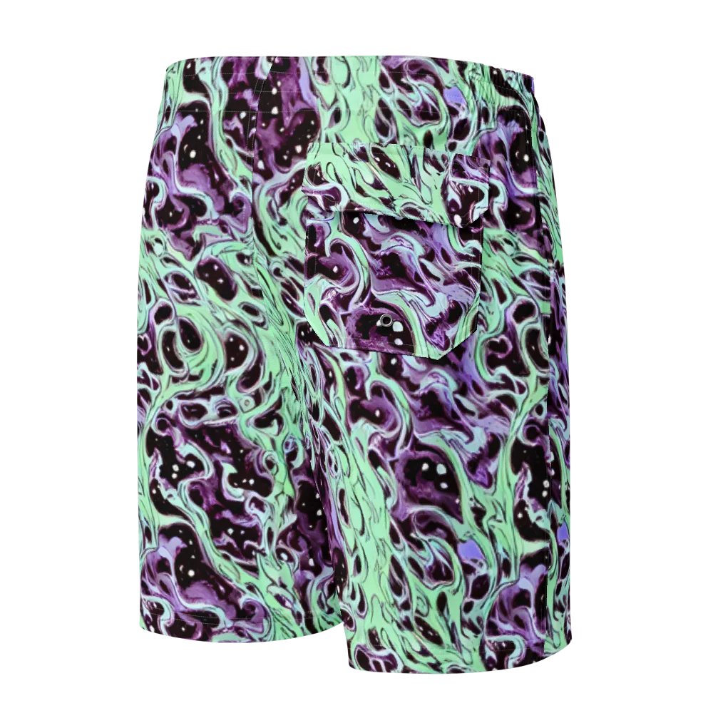 Lavender Lava on Men's Board Shorts — Back