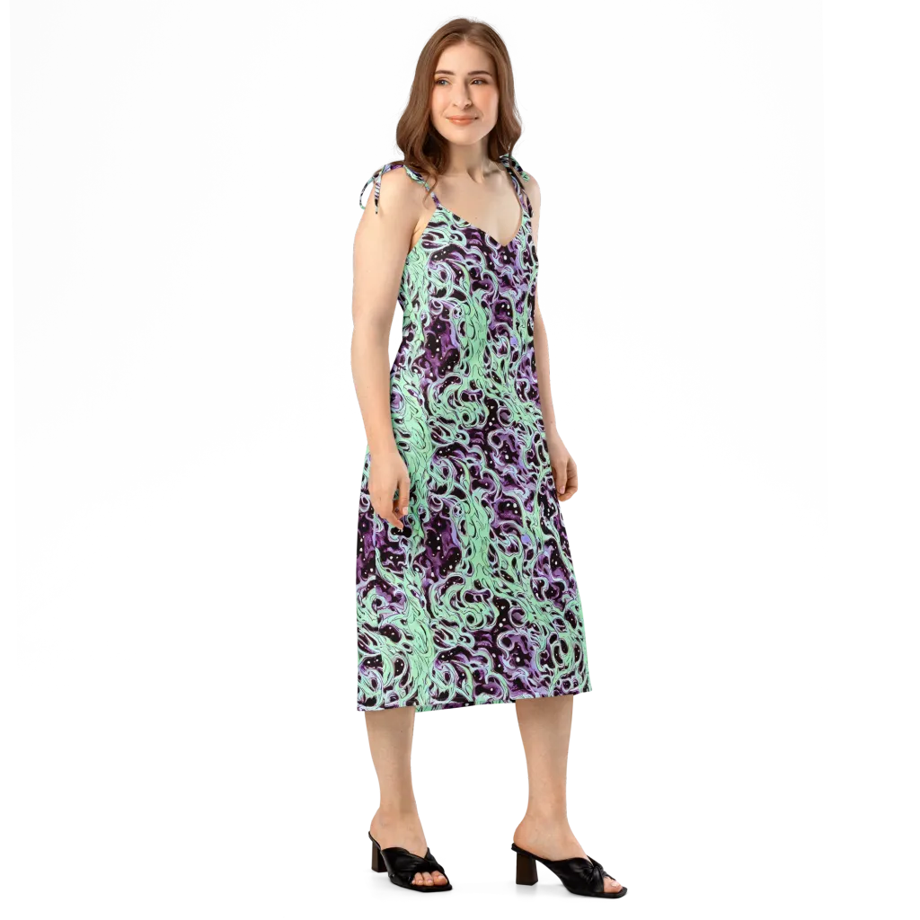Lavender Lava on Slip Dress — Right Front