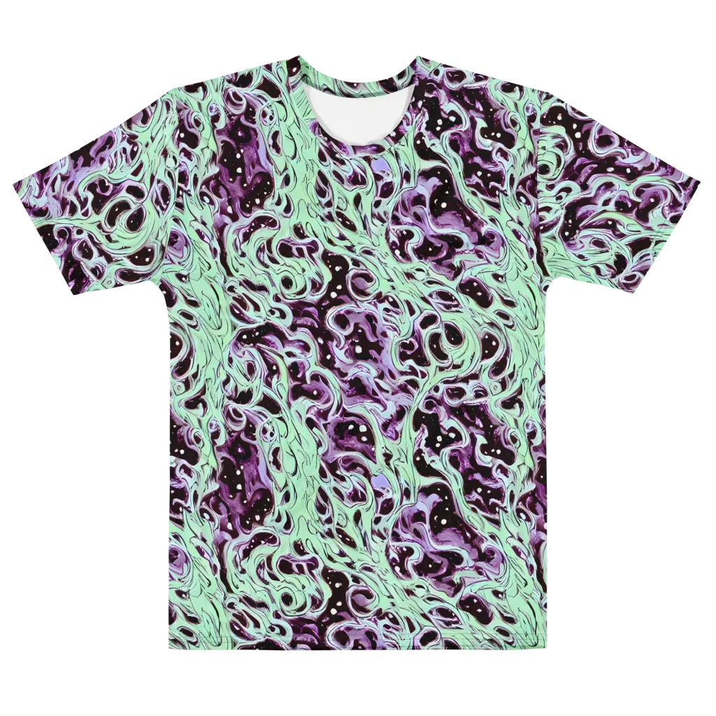 Lavender Lava on Men's Cotton Crew Neck T-Shirt — Front