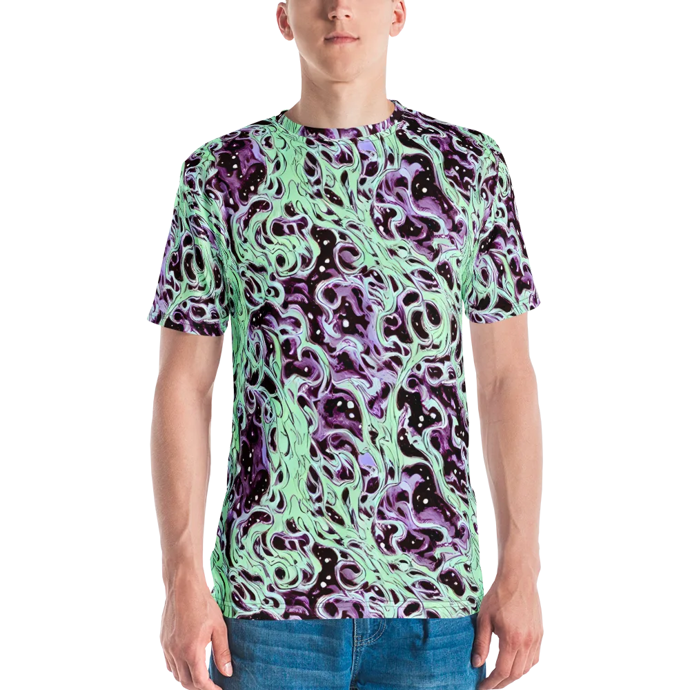 Lavender Lava on Men's Crew Neck T-Shirt — Front