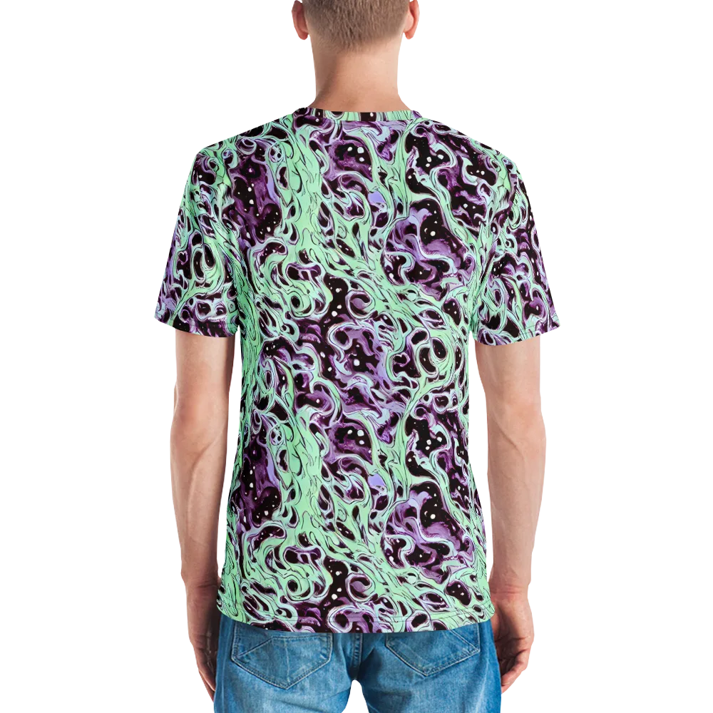 Lavender Lava on Men's Crew Neck T-Shirt — Back