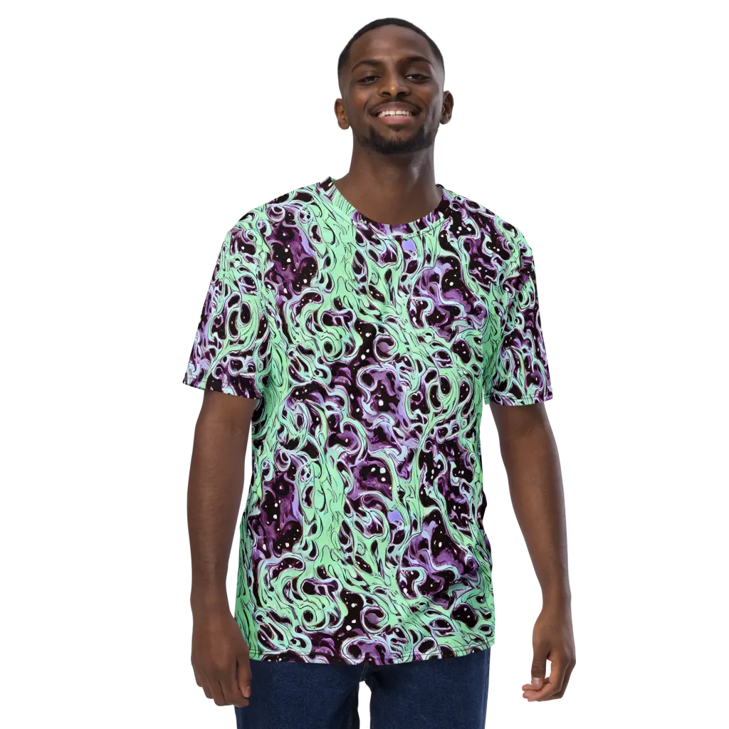 Lavender Lava on Men's Crew Neck T-Shirt — Front