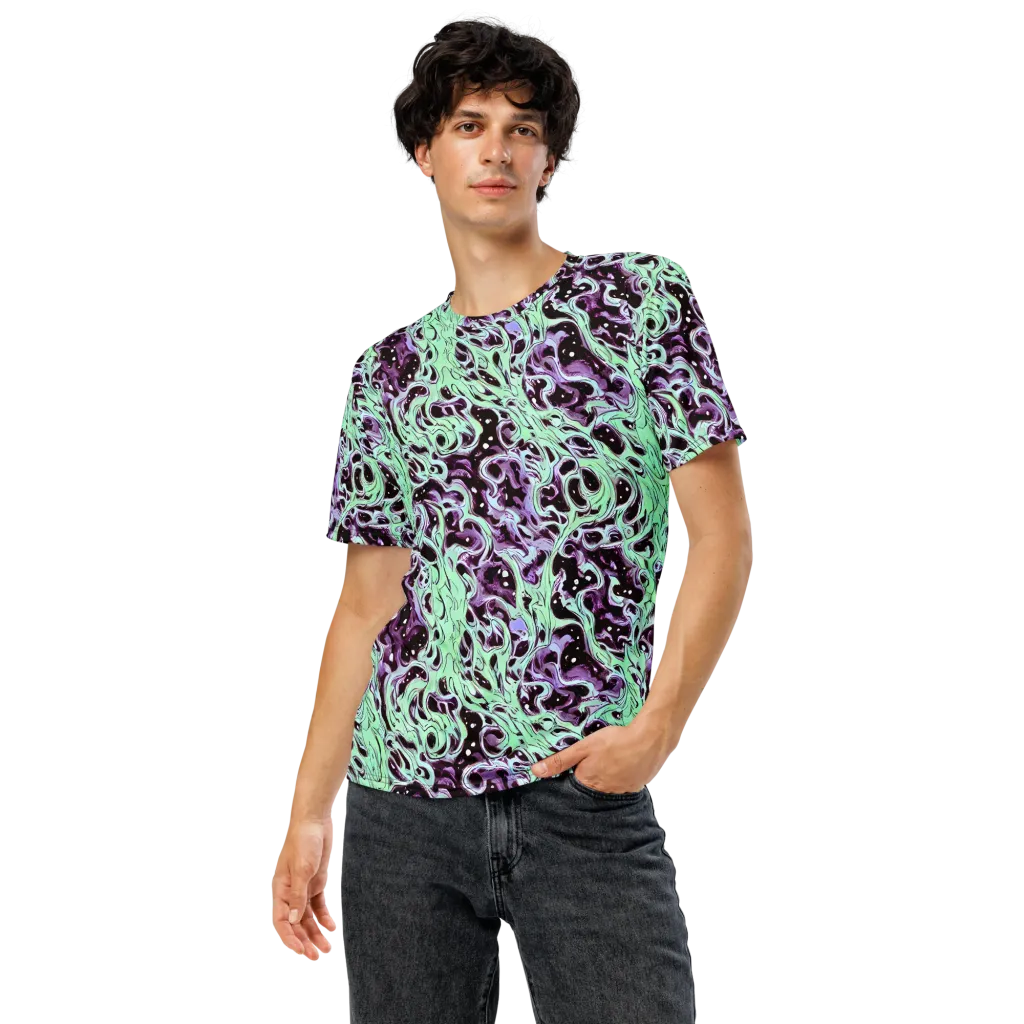 Lavender Lava on Men's Crew Neck T-Shirt — Front