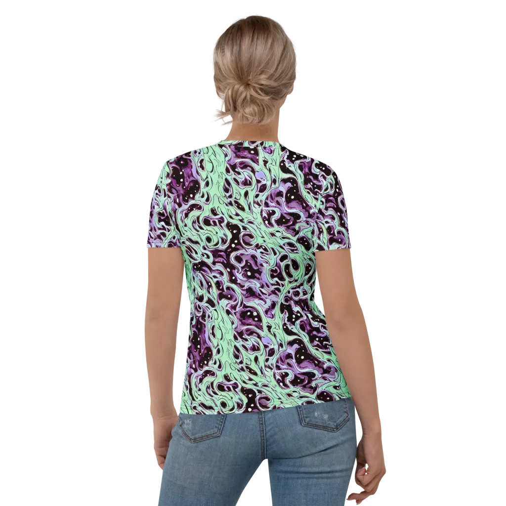 Lavender Lava on Women's Crew Neck T-Shirt — Back