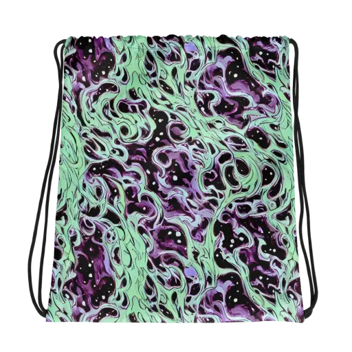 Lavender Lava on a Drawstring Bag