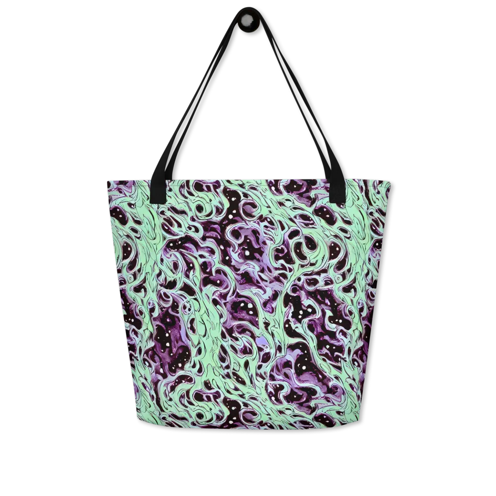 Lavender Lava on Large Tote Bag W/ Pocket — Front