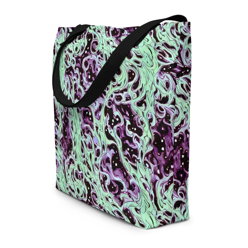 Lavender Lava on Large Tote Bag W/ Pocket — Front