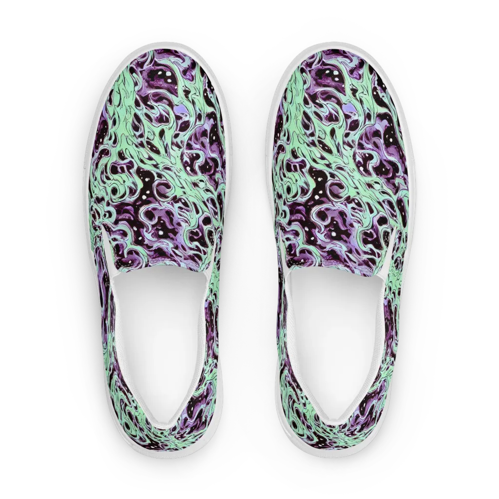Lavender Lava on Women's Slip-On Canvas Shoes — Front