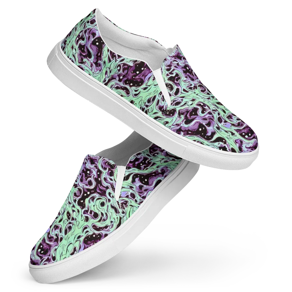 Lavender Lava on Women's Slip-On Canvas Shoes — Front