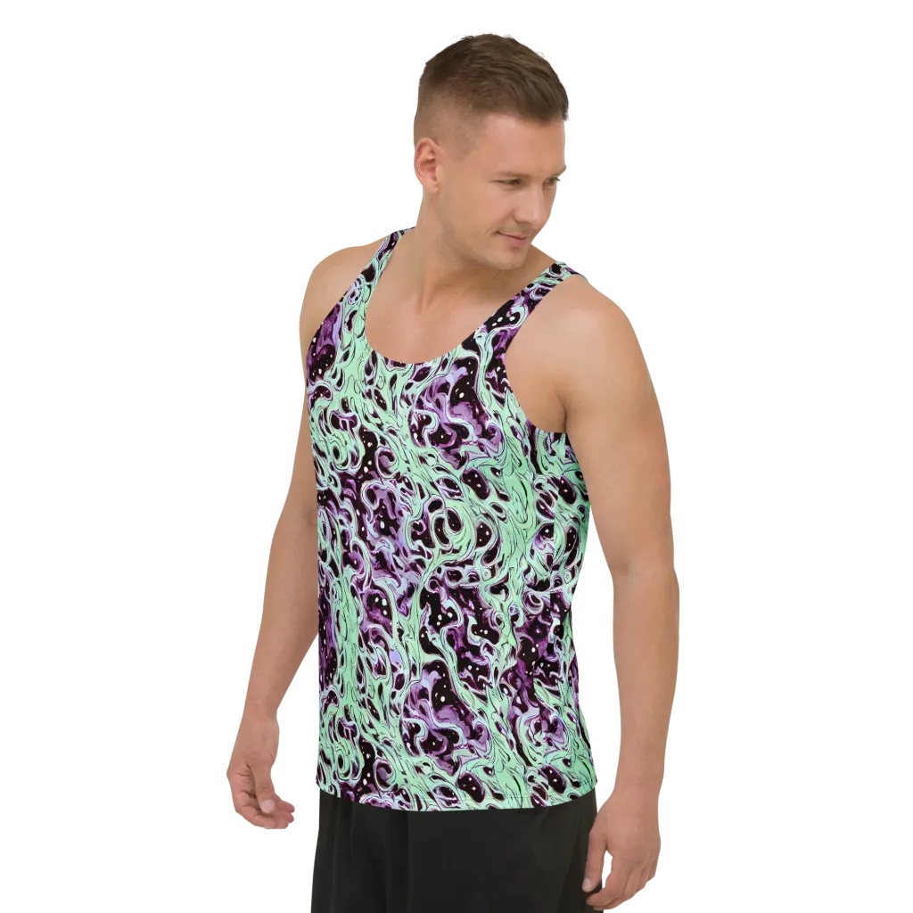 Lavender Lava on Men's Tank Top — Left Front