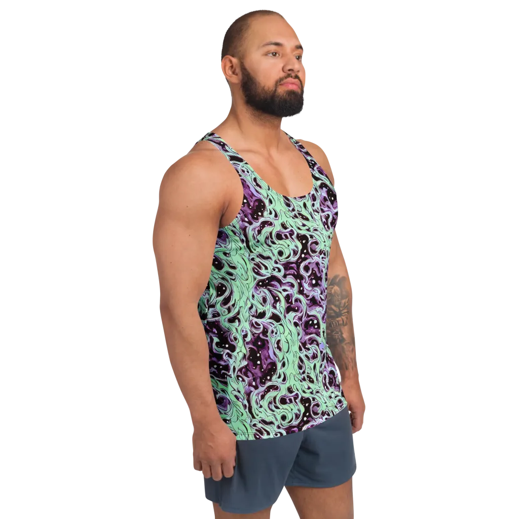 Lavender Lava on Men's Tank Top — Right Front