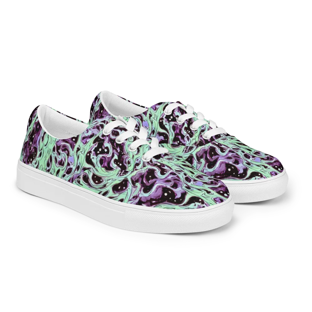 Lavender Lava on Men's Lace-Up Canvas Shoes — Right Front