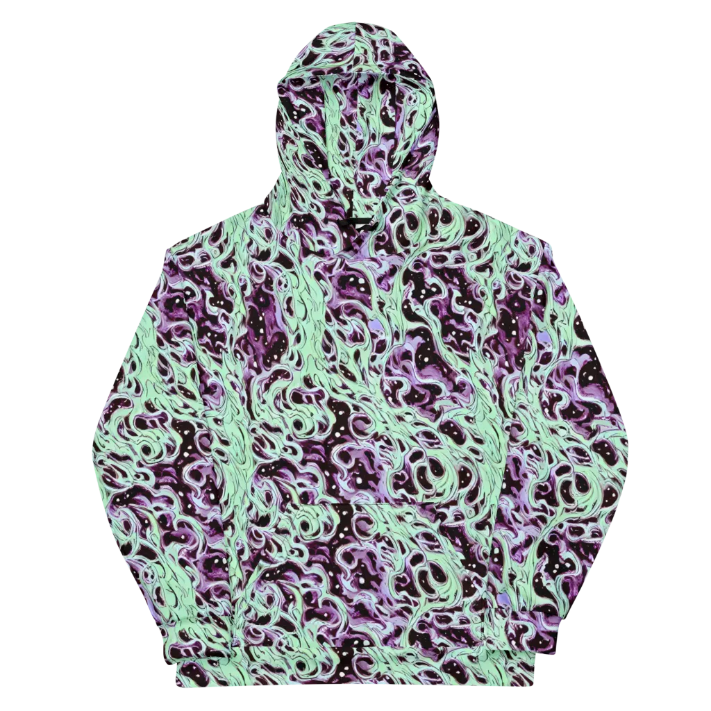 Lavender Lava on Cotton Hoodie — Front