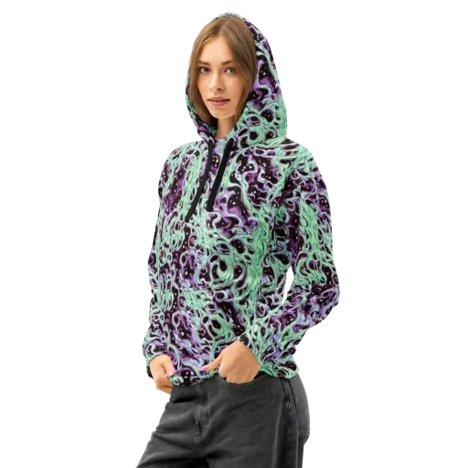 Lavender Lava on a Cotton Hoodie