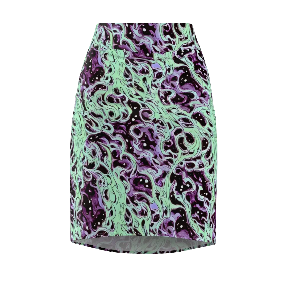 Lavender Lava on Pencil Skirt — Front