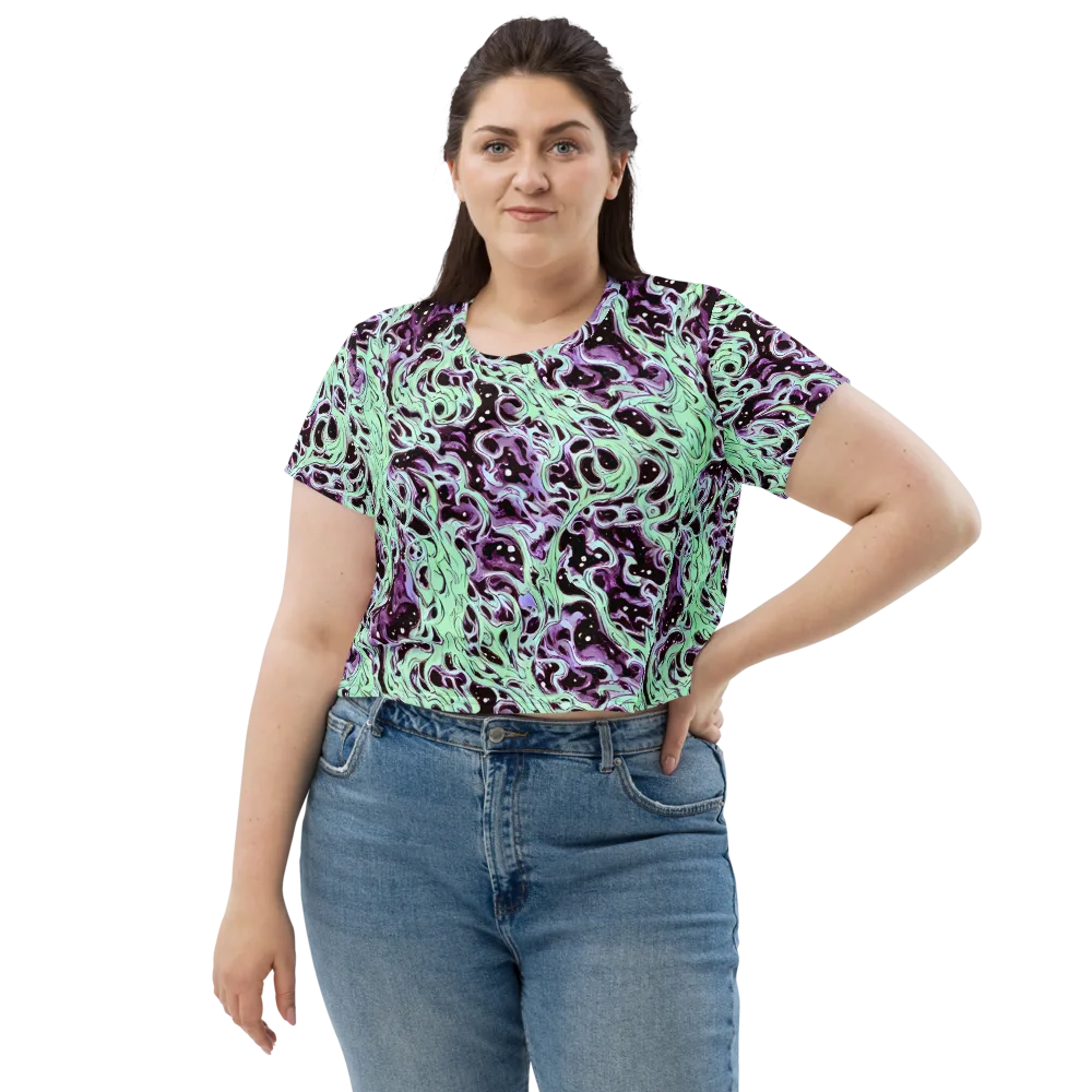 Lavender Lava on Crop Tee — Front