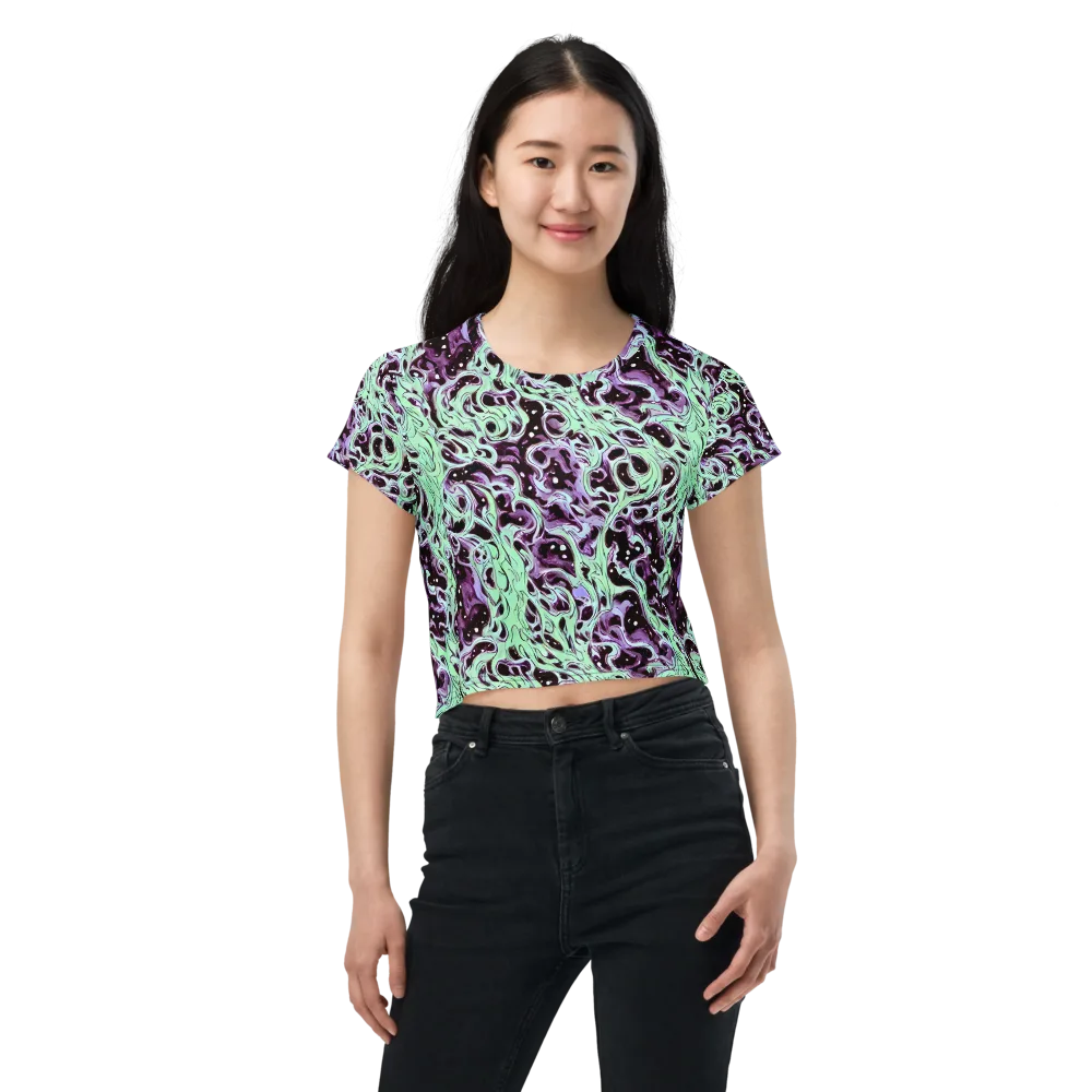 Lavender Lava on Crop Tee — Front