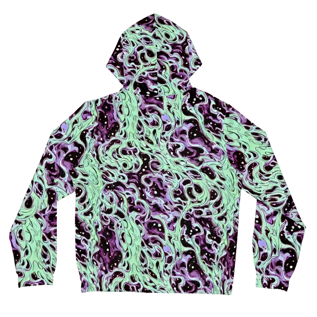 Lavender Lava on Women's Full-Zip Hoodie — Back