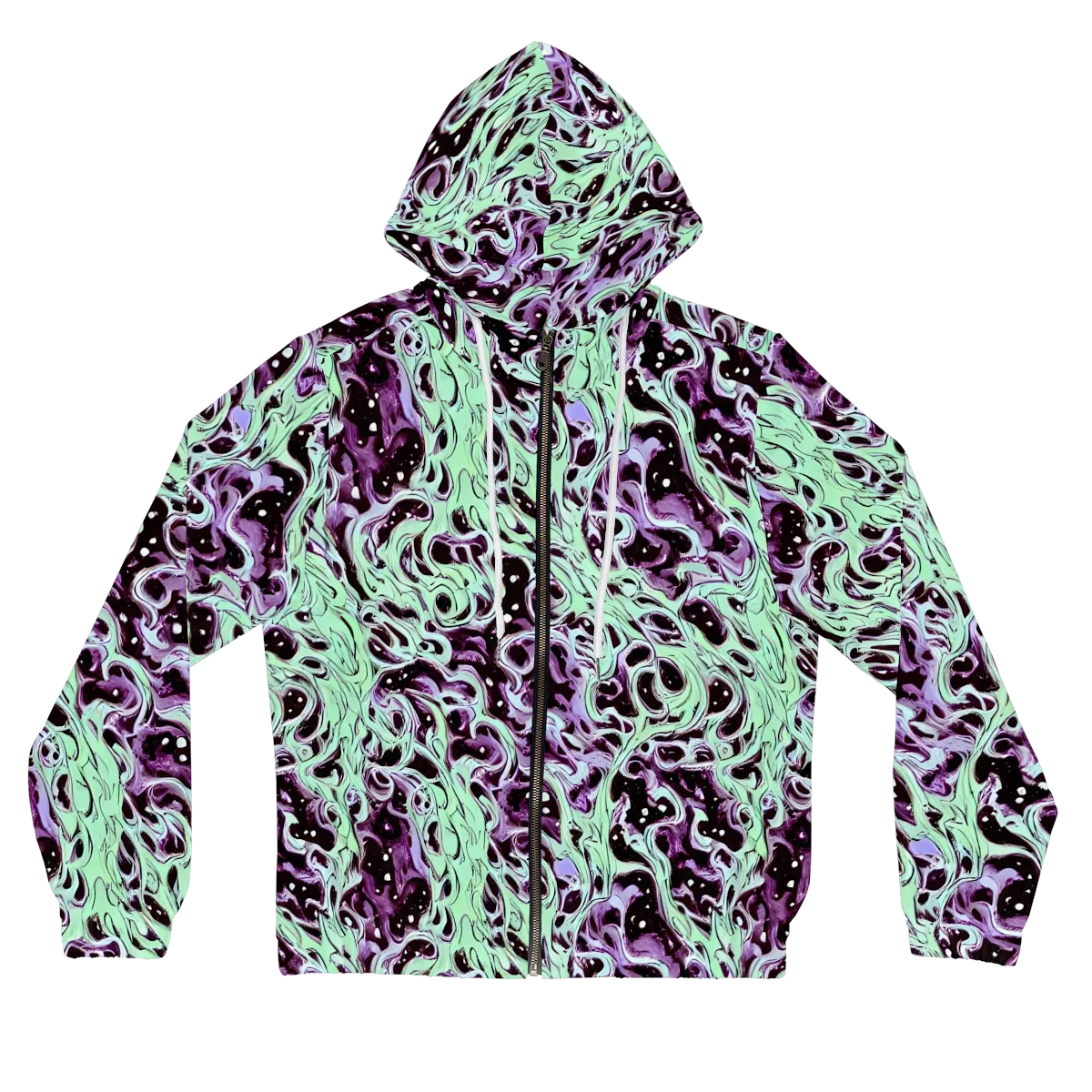 Lavender Lava on Women's Full-Zip Hoodie — Front
