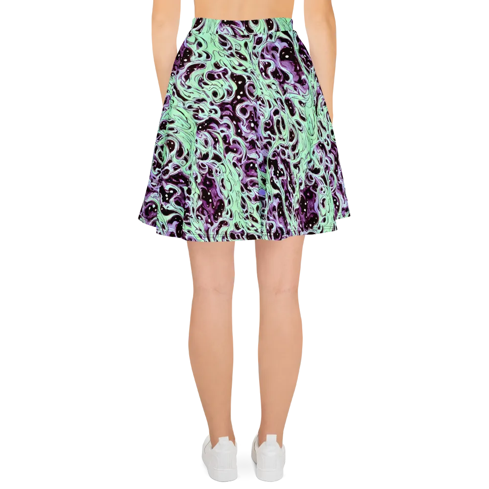 Lavender Lava on Skater Skirt — Back