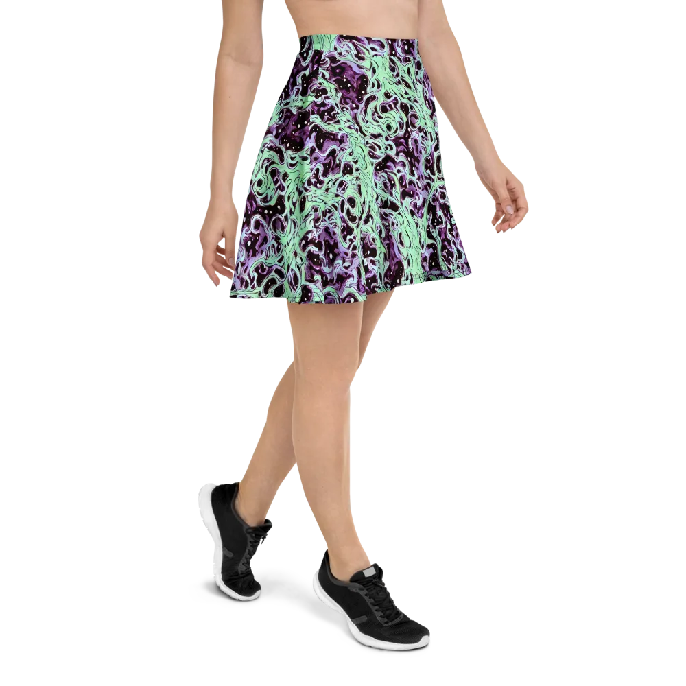 Lavender Lava on Skater Skirt — Right