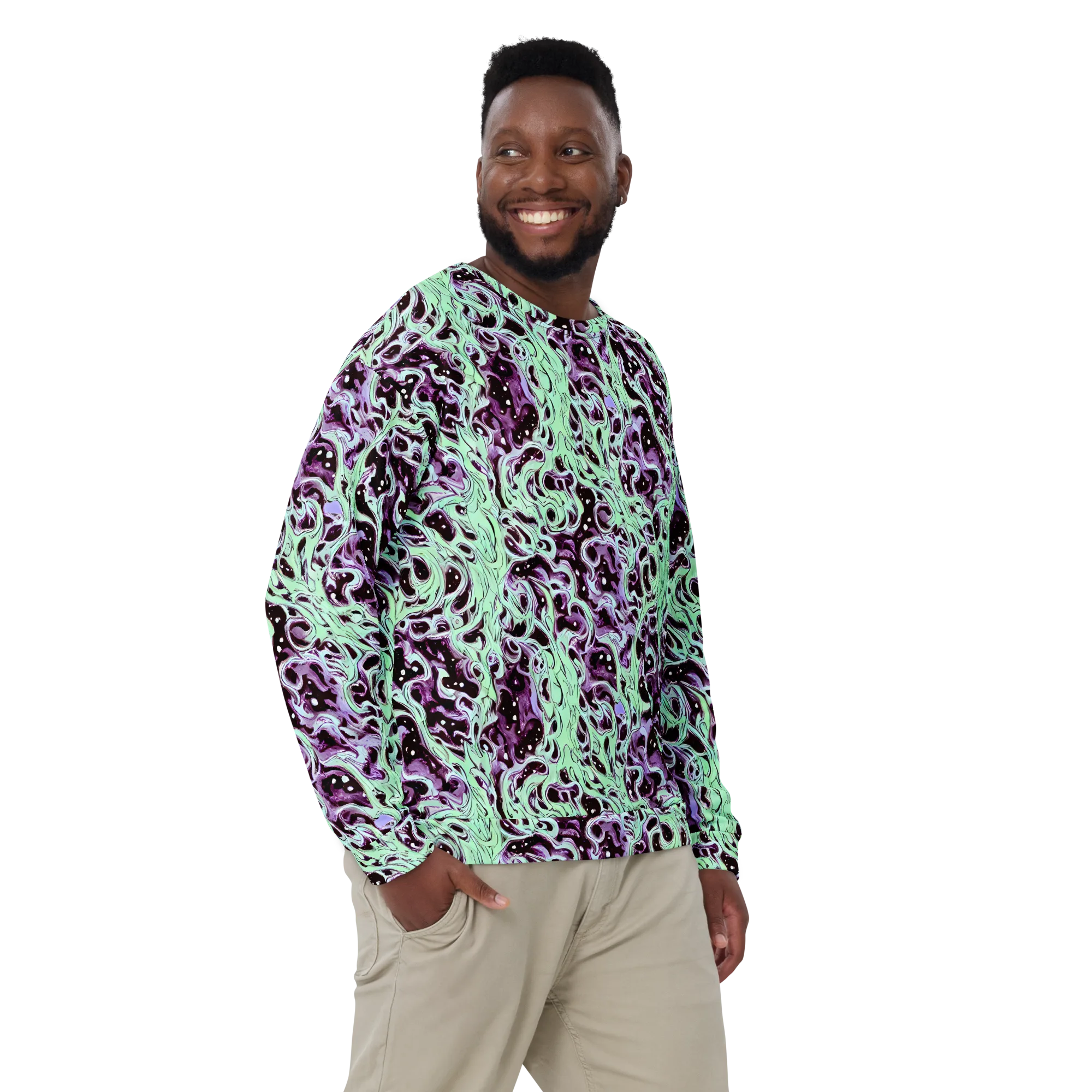 Lavender Lava on Sweatshirt — Front