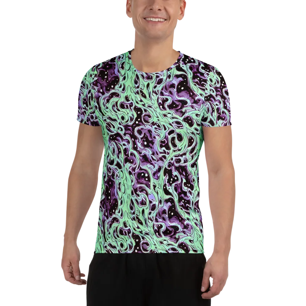 Lavender Lava on Men's Athletic T-Shirt — Front