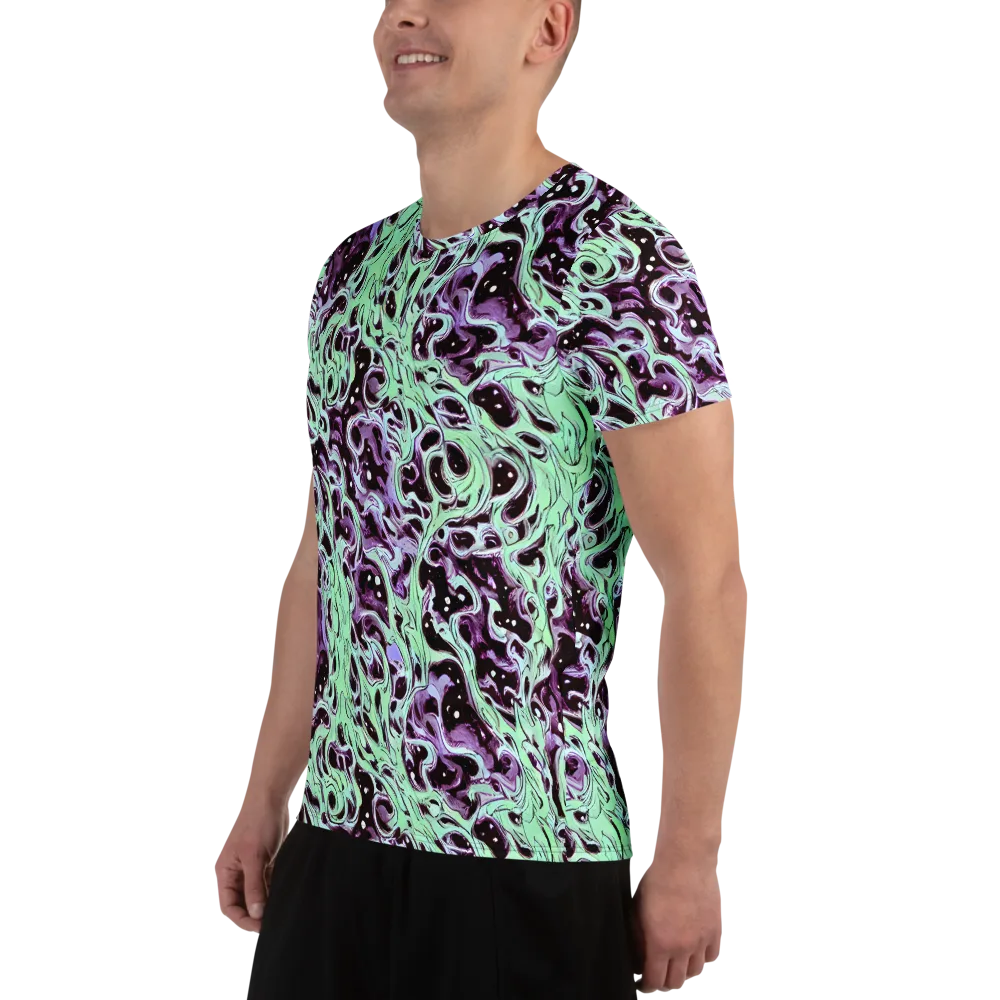 Lavender Lava on Men's Athletic T-Shirt — Left