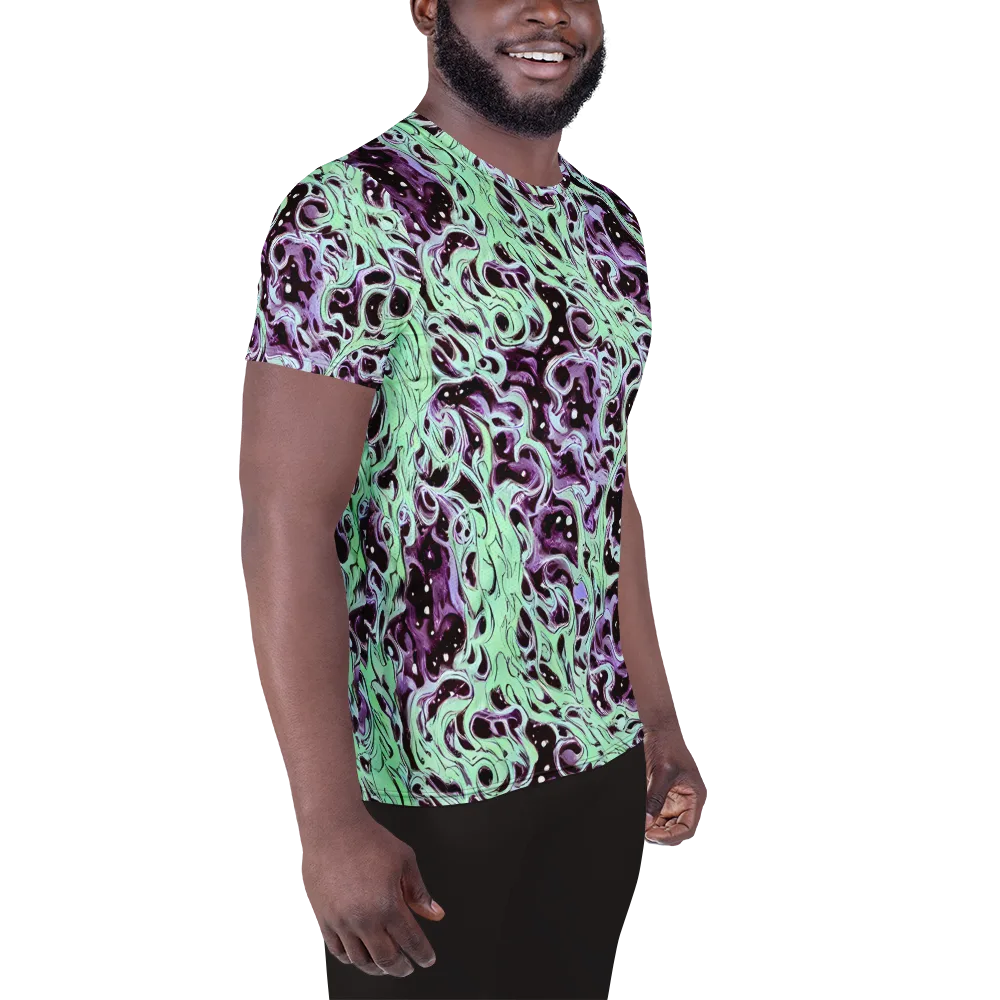 Lavender Lava on Men's Athletic T-Shirt — Right