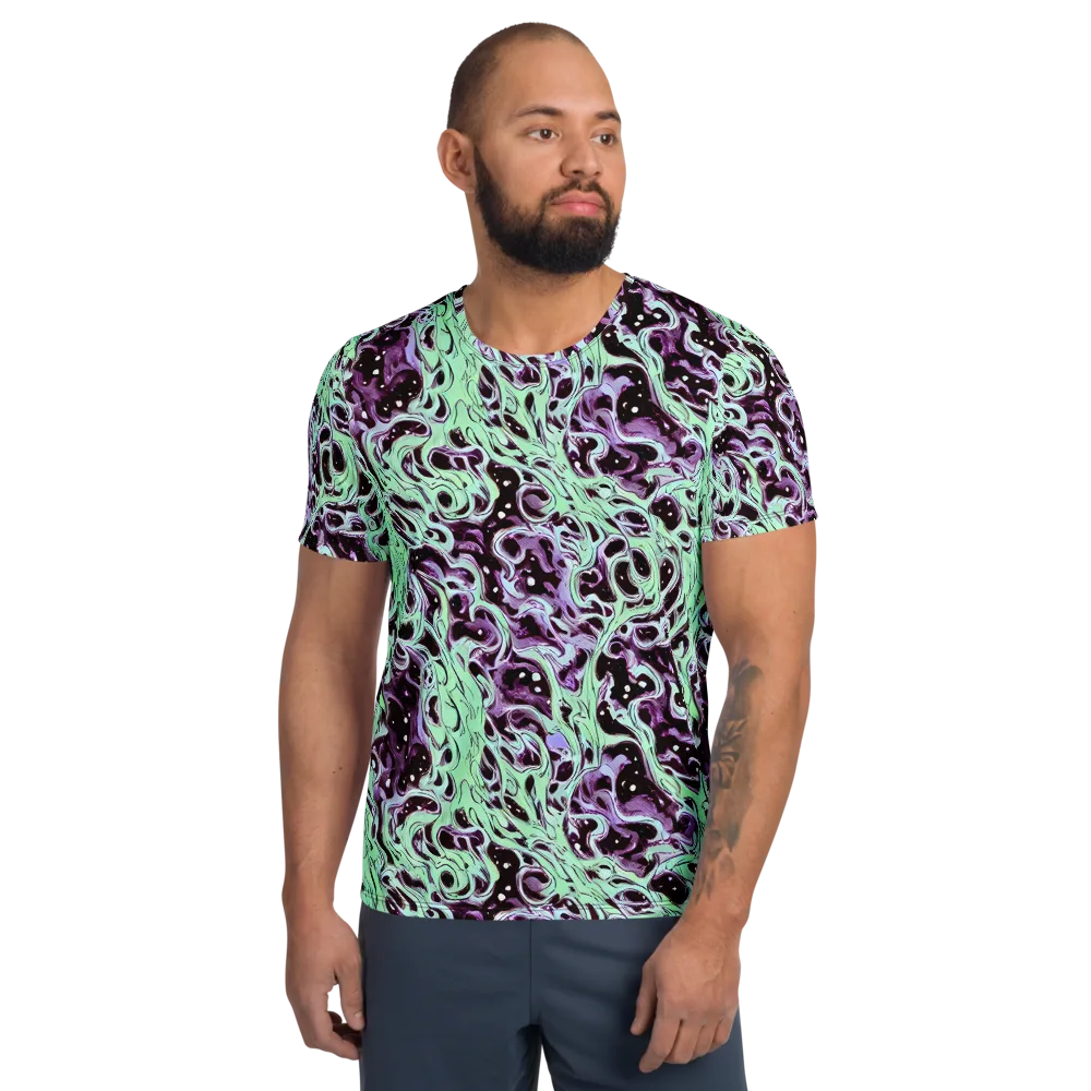 Lavender Lava on Men's Athletic T-Shirt — Front