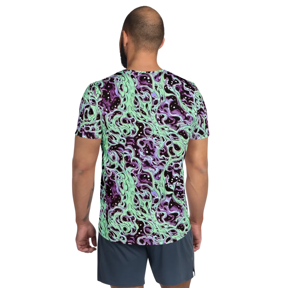 Lavender Lava on Men's Athletic T-Shirt — Back