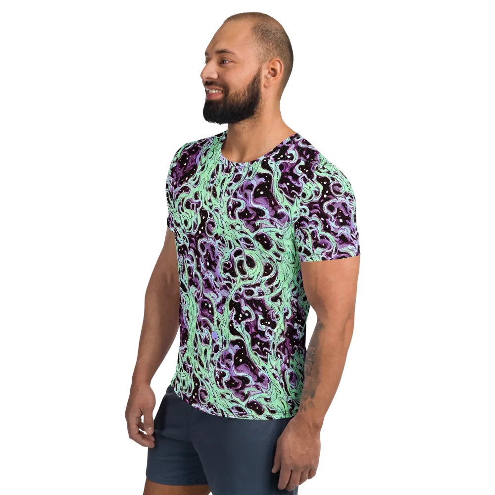 Lavender Lava on Men's Athletic T-Shirt — Left