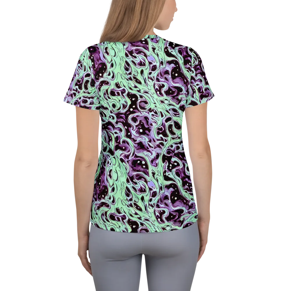 Lavender Lava on Women's Athletic T-Shirt — Back