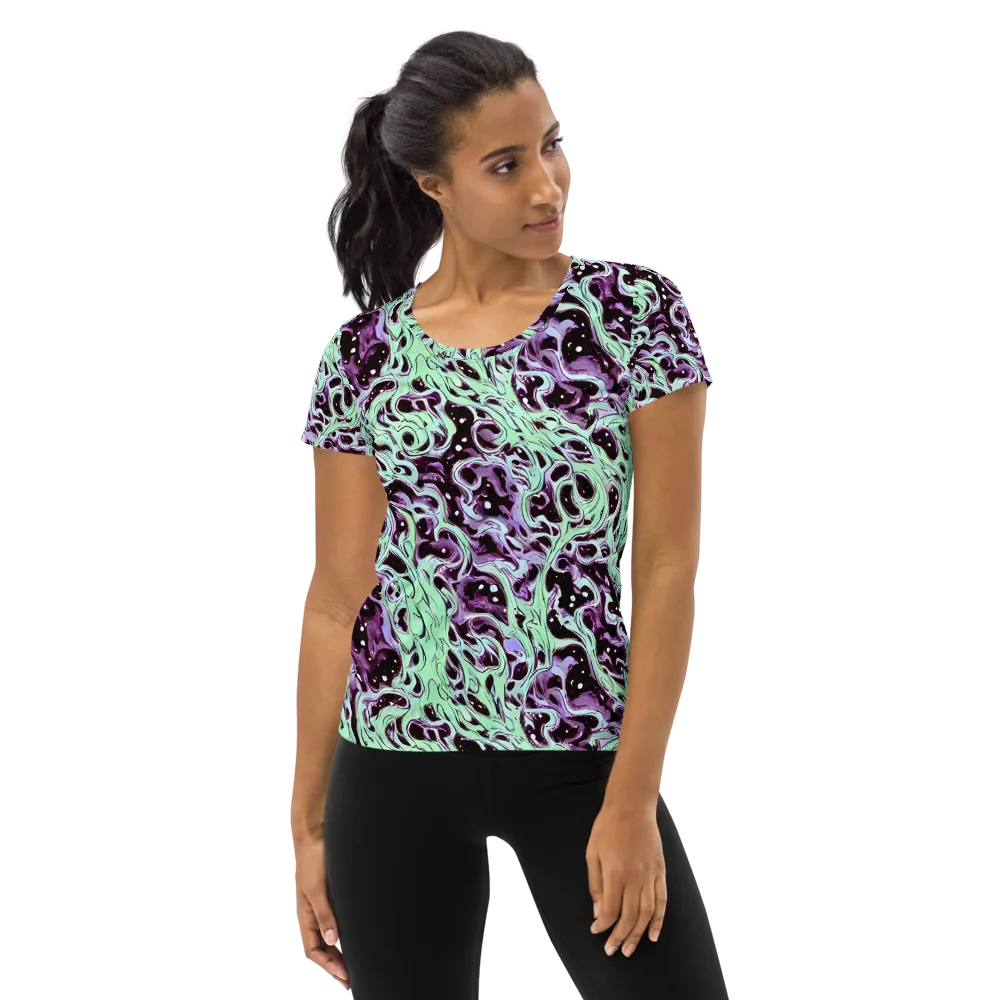Lavender Lava on Women's Athletic T-Shirt — Front