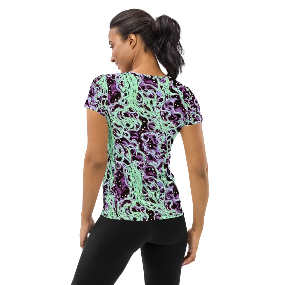 Lavender Lava on Women's Athletic T-Shirt — Back