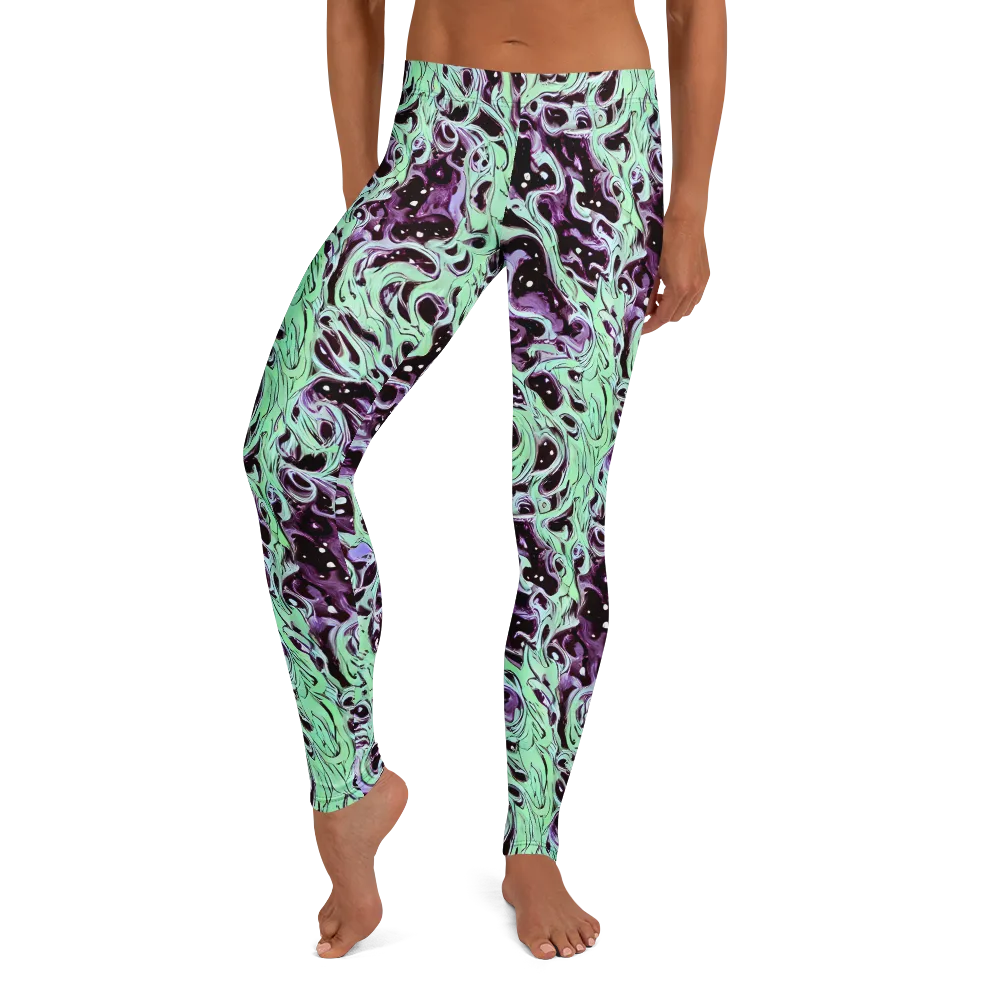 Lavender Lava on Leggings — Front