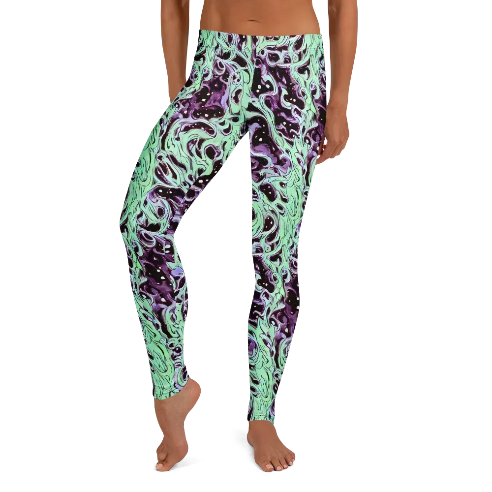 Lavender Lava on Leggings — Front