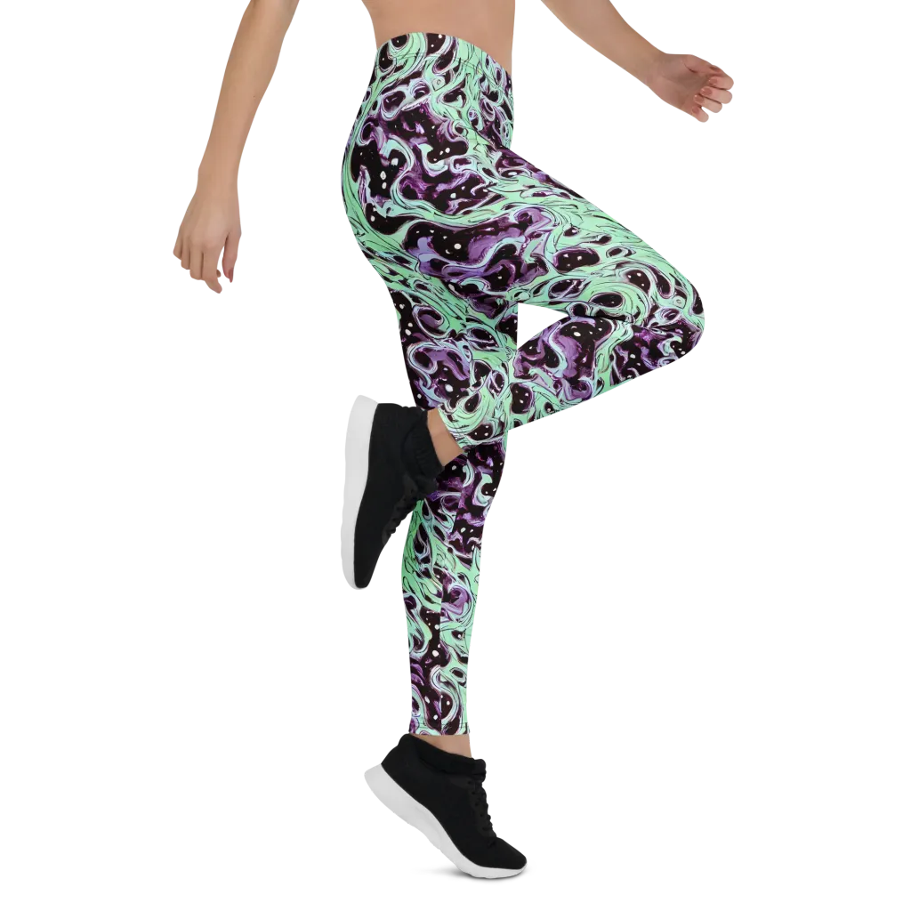 Lavender Lava on Leggings — Right
