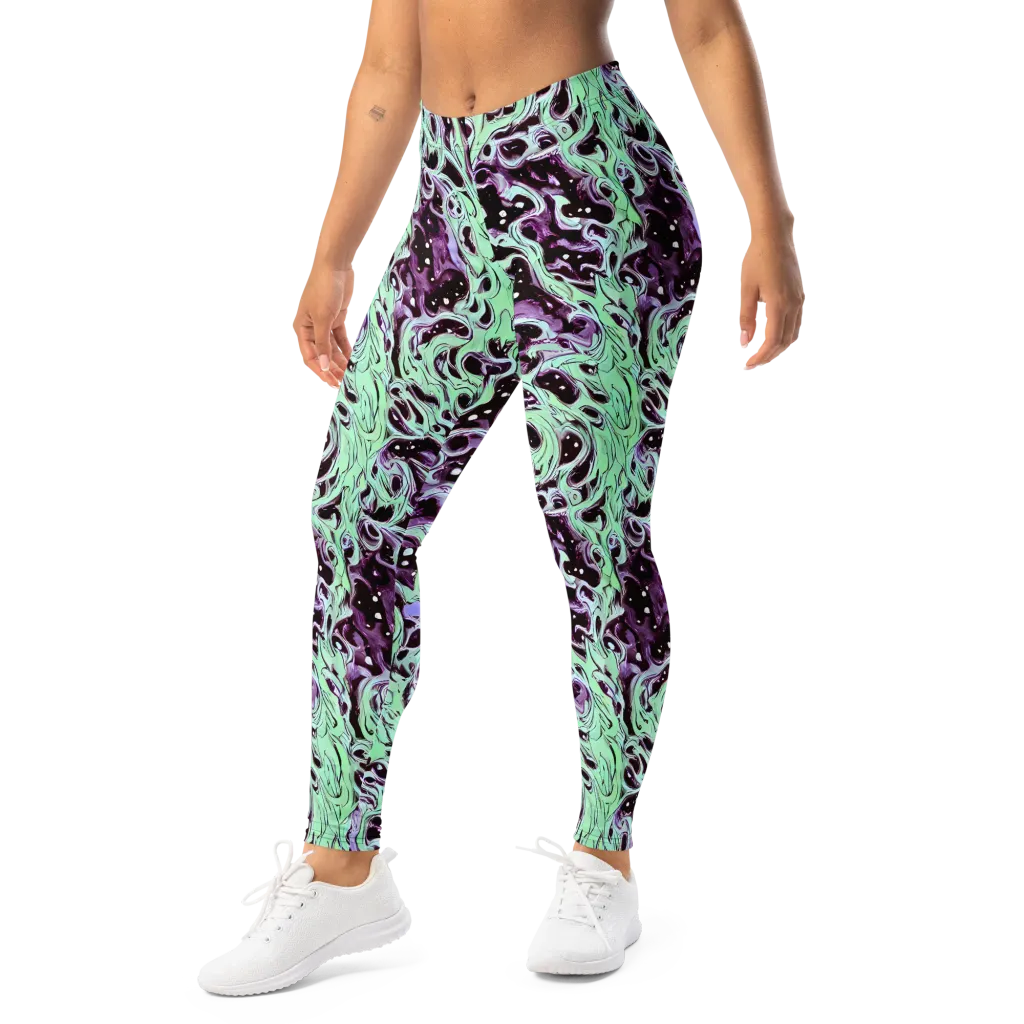 Lavender Lava on Leggings — Left Front