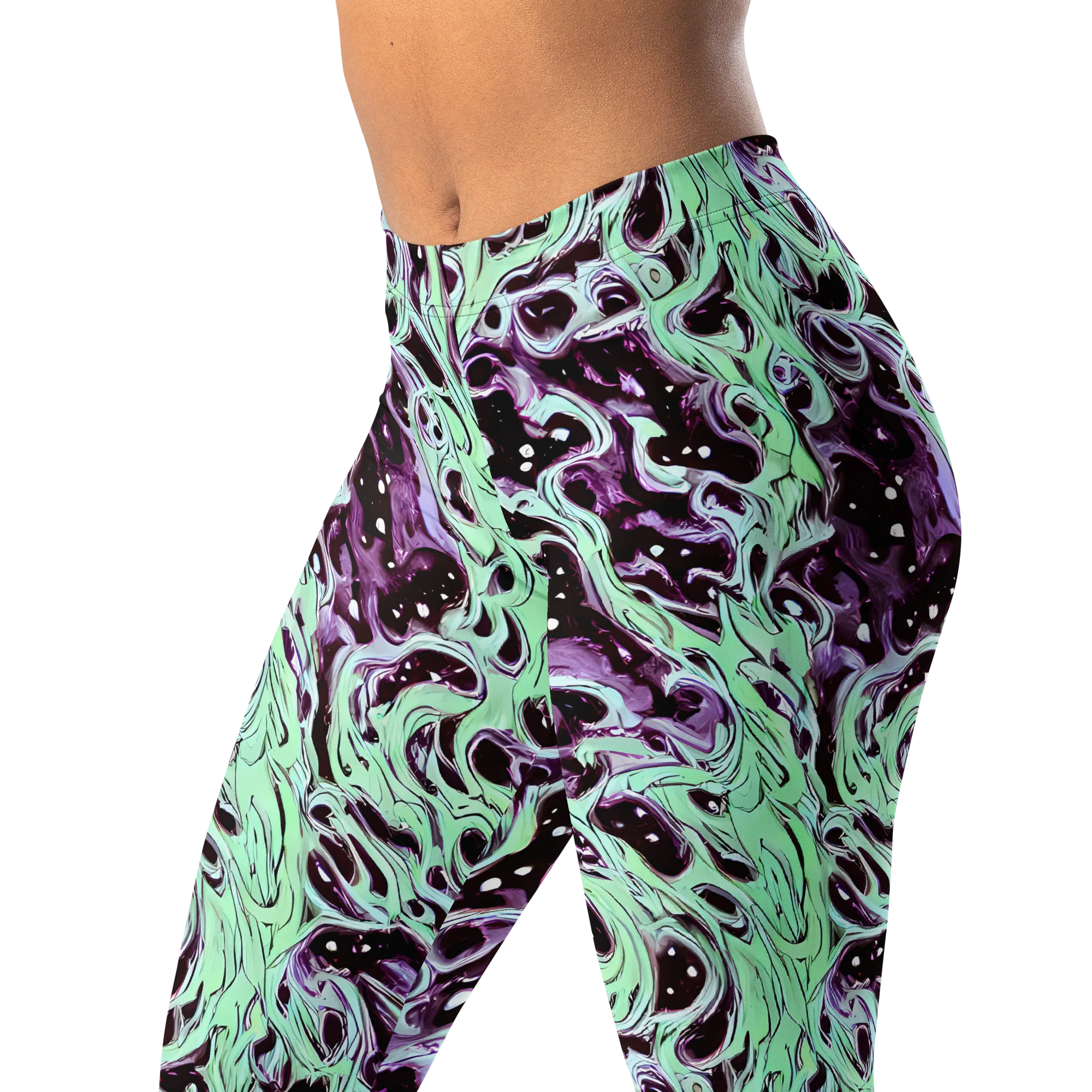 Lavender Lava on Leggings — Left Front