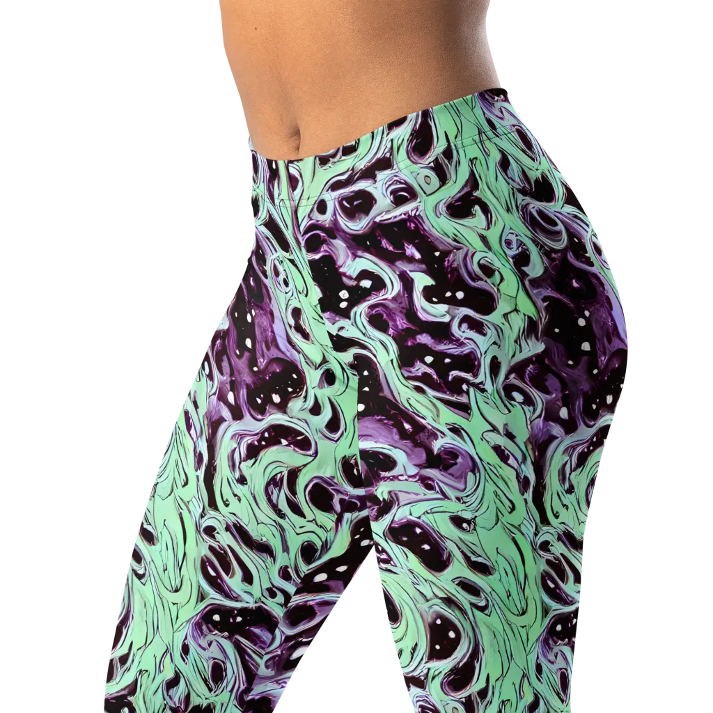 Lavender Lava on Leggings — Left Front