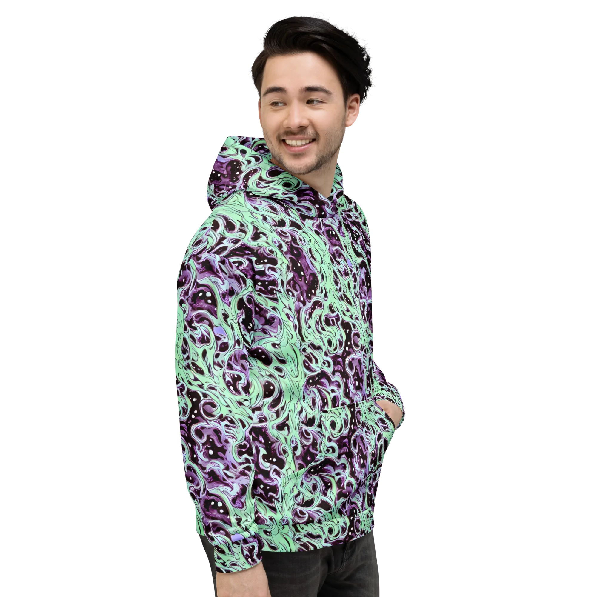 Lavender Lava on Hoodie — Right