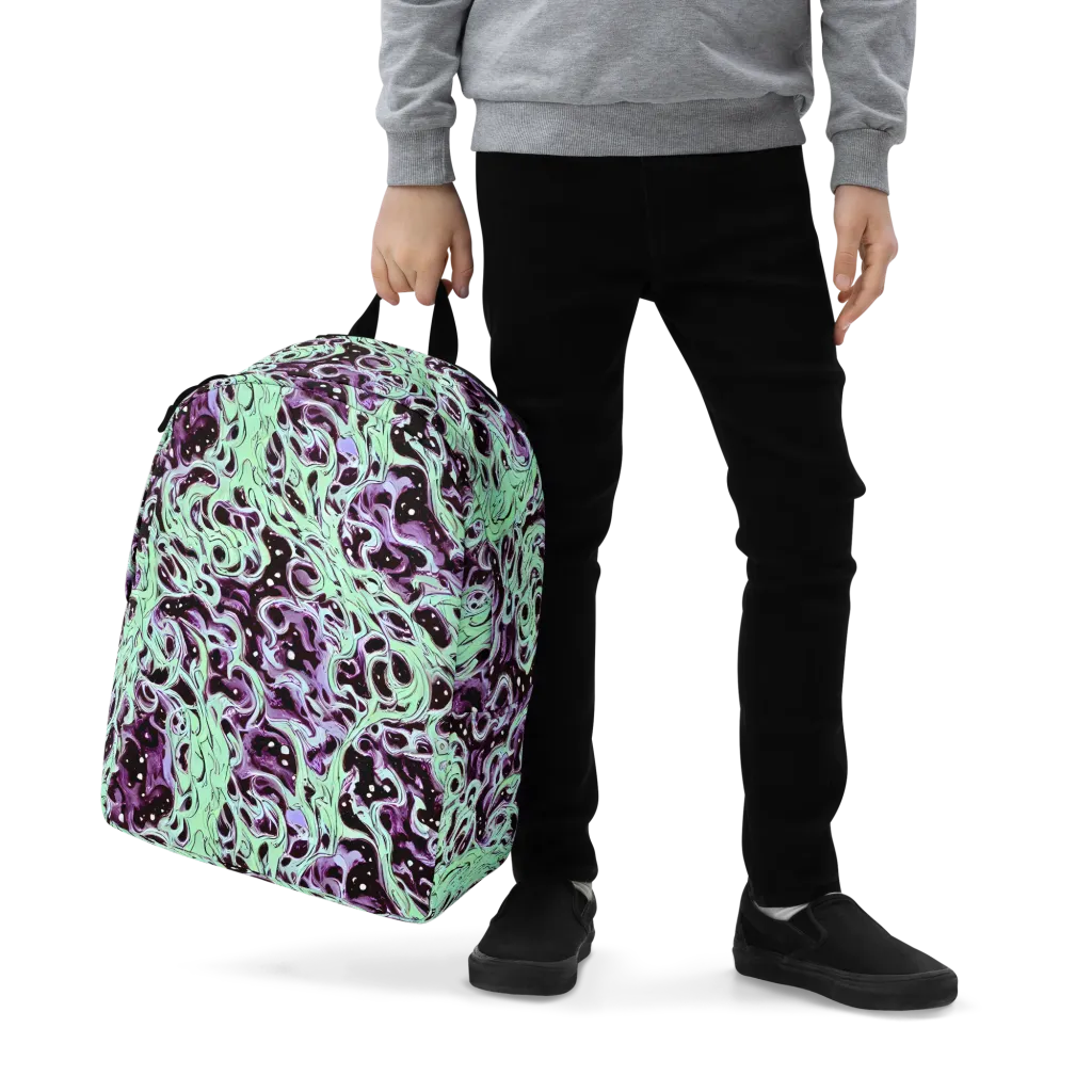 Lavender Lava on Minimalist Backpack — Zoomed-in