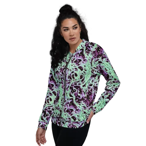Lavender Lava on a Bomber Jacket