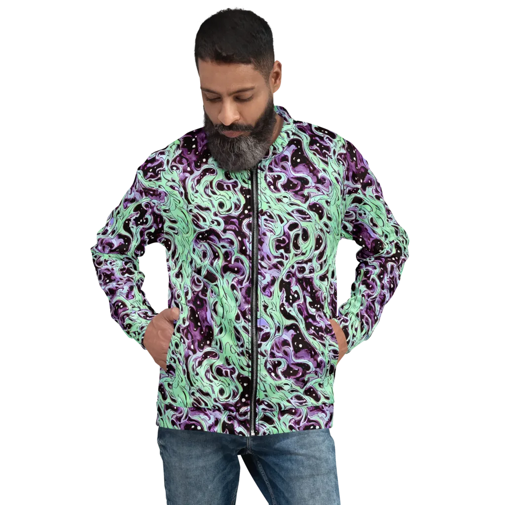 Lavender Lava on Bomber Jacket — Front